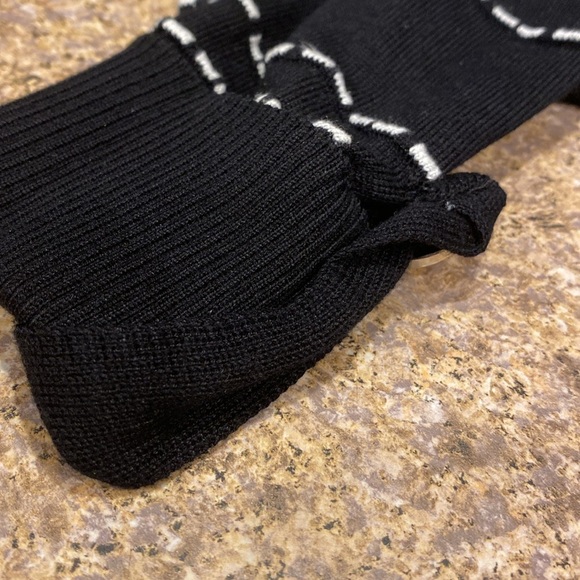 NWT Apt. 9 Petite Small Sweater Rushed Side Pullover Short Sleeve Black & White - Picture 11 of 16